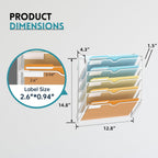 SUPEASY 5-Tier Wall File Organizer Mesh Office Mail Holder, Hanging Wall Organizer Magazine Rack for Office White