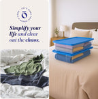 HOMZ 2-Pack Snaplock, Large Clear Plastic Storage Organizer Bins w/Lids, 41 Quart, Blue - Stackable Container Boxes for Bedroom, Bathroom, Garage, and Office Organization
