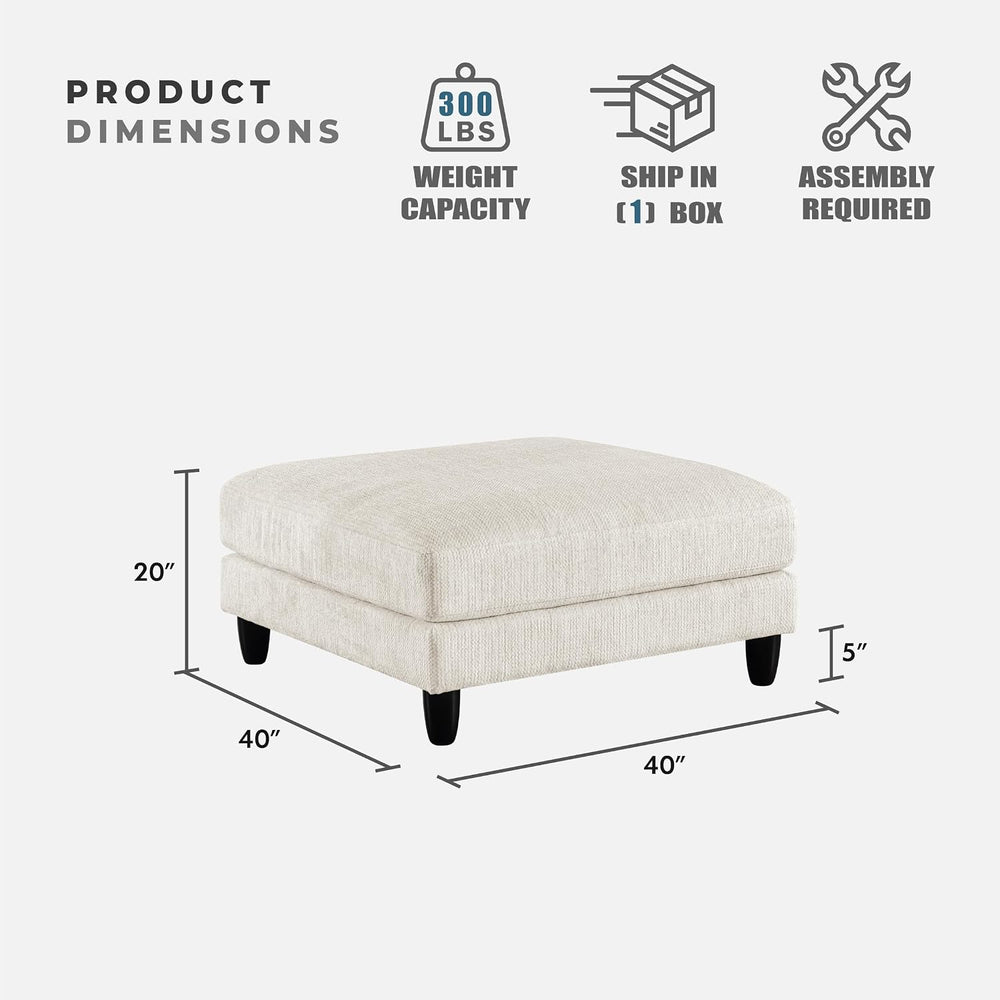 Lexicon Modern Ottoman, Foot Stools, Living Room Foot Rest, Module for Sectio...