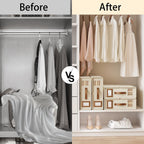 Bed Sheet Organizers and Storage (4 Pack, Queen & King Size) – Foldable Linen Closet Organizers with Window & Label, Zipper Bedding Storage Box for Sheets, Duvet Covers, Pillow Cases – Beige