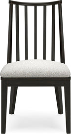 Signature Design by Ashley Galliden Urban Upholstered Armless Dining Chair, Set of 2, Black & Light Gray