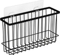 Toplife Wall Door Adhesive Kitchen Wrap Organizer Rack, No Drilling, Black