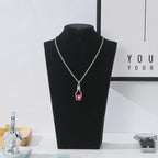 Necklace Bust Display Stand, Black Velvet Necklace Display Holder, Jewelry Necklace Organizer Rack for Home Use or Shop Show (9" Height)
