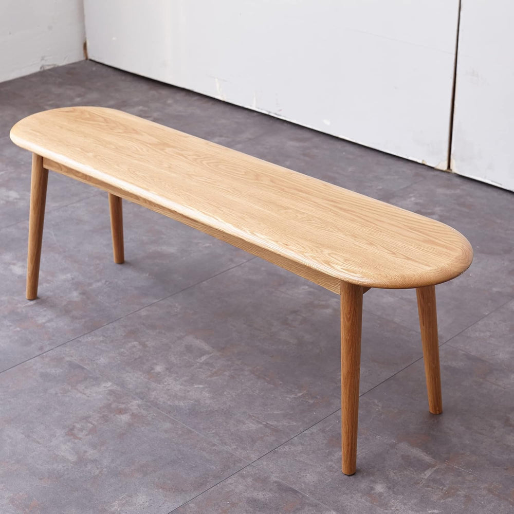 HomSof Natural Oak 100% Solid Wood for Dining Bench Table Bench for Living Ro...