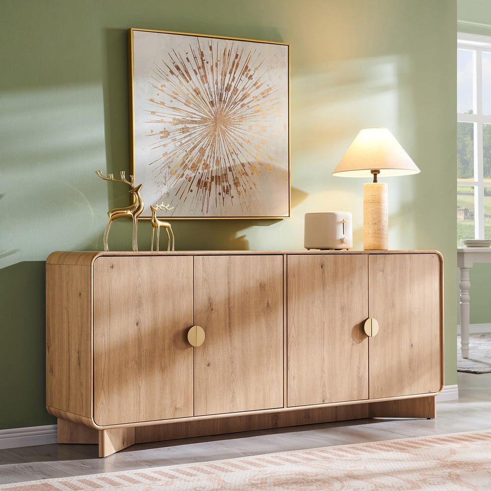 IFGET Modern Buffet Cabinet with Storage, 70" Large Sideboard Buffet Sto...