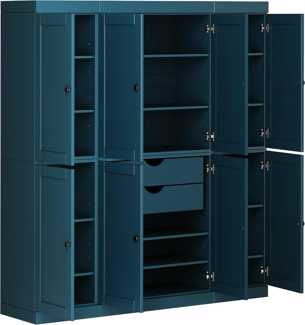 Palace Imports 100% Solid Wood 65"" Pantry Cabinet with Shaker Door...