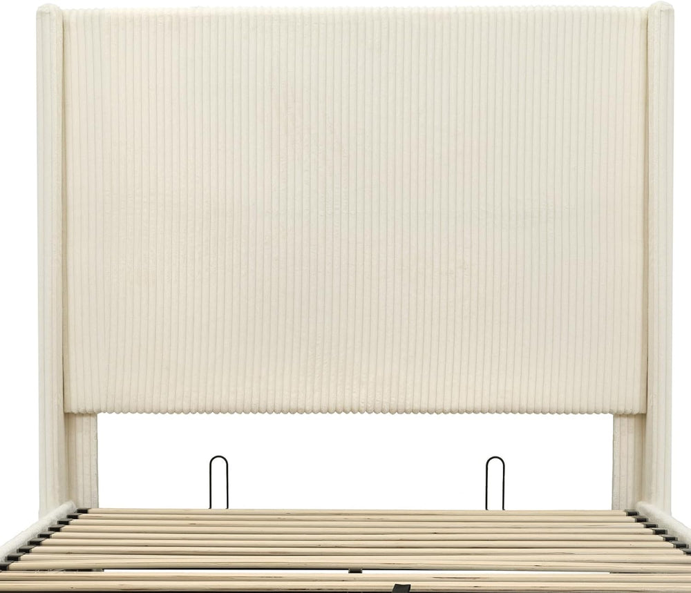 Yechen King Bed Frame with Lift Up Storage, 51.2" Tall Headboard and Uph...