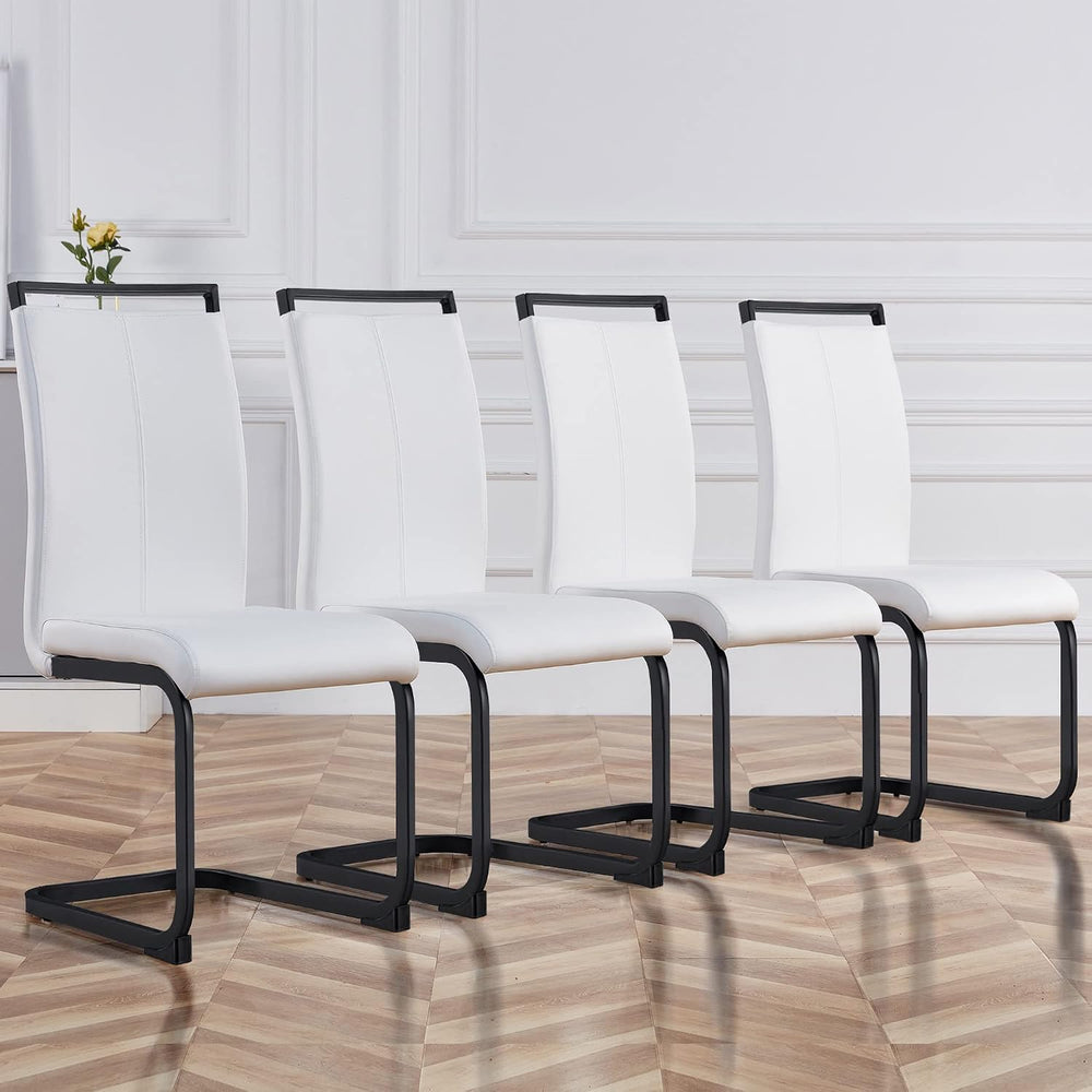 Baysitone Modern Dining Chairs Set of 4, Side Dining Room Chairs with Black F...