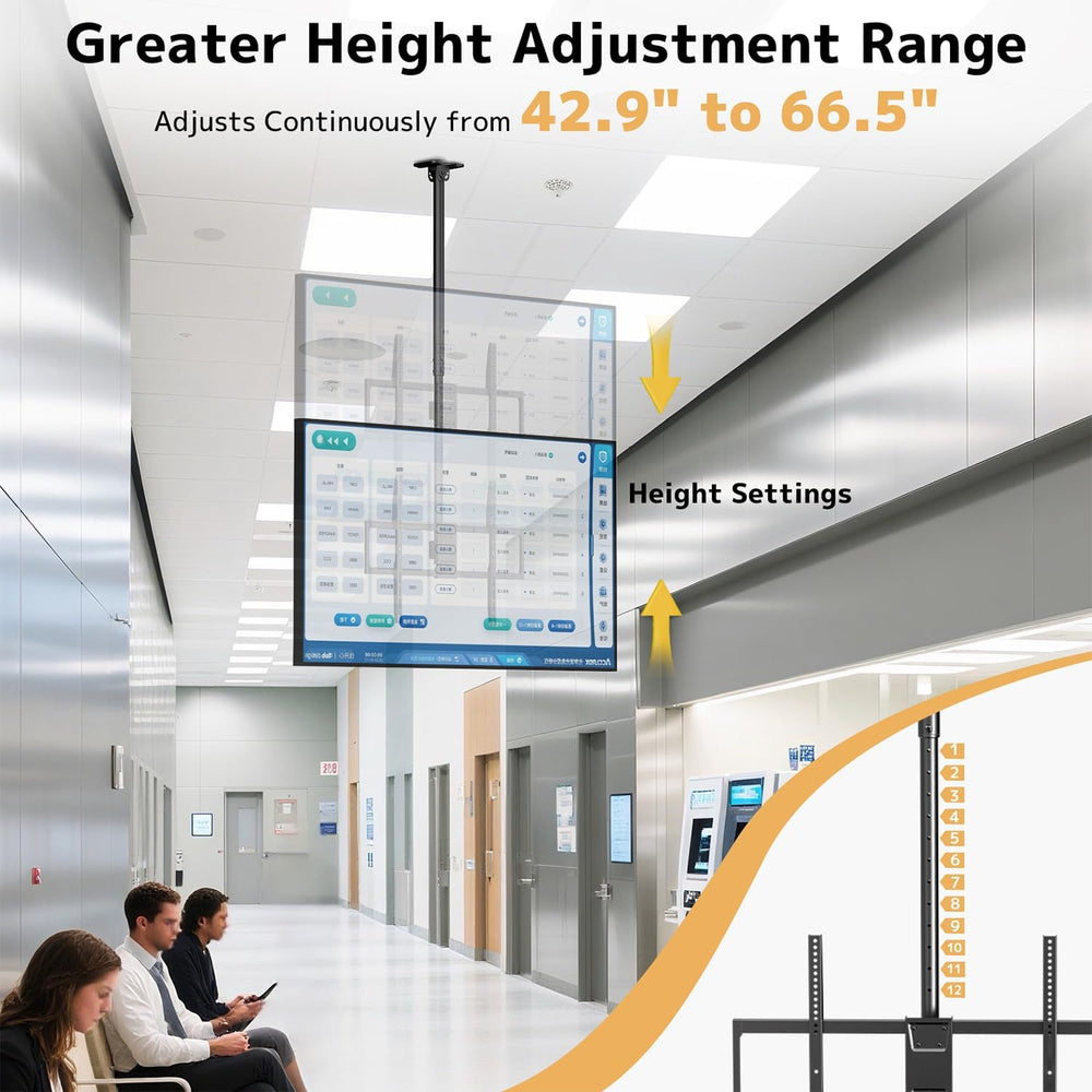 Ceiling TV Mount, Adjustable Hanging Ceiling TV Bracket Fits Max 100 inch | P...