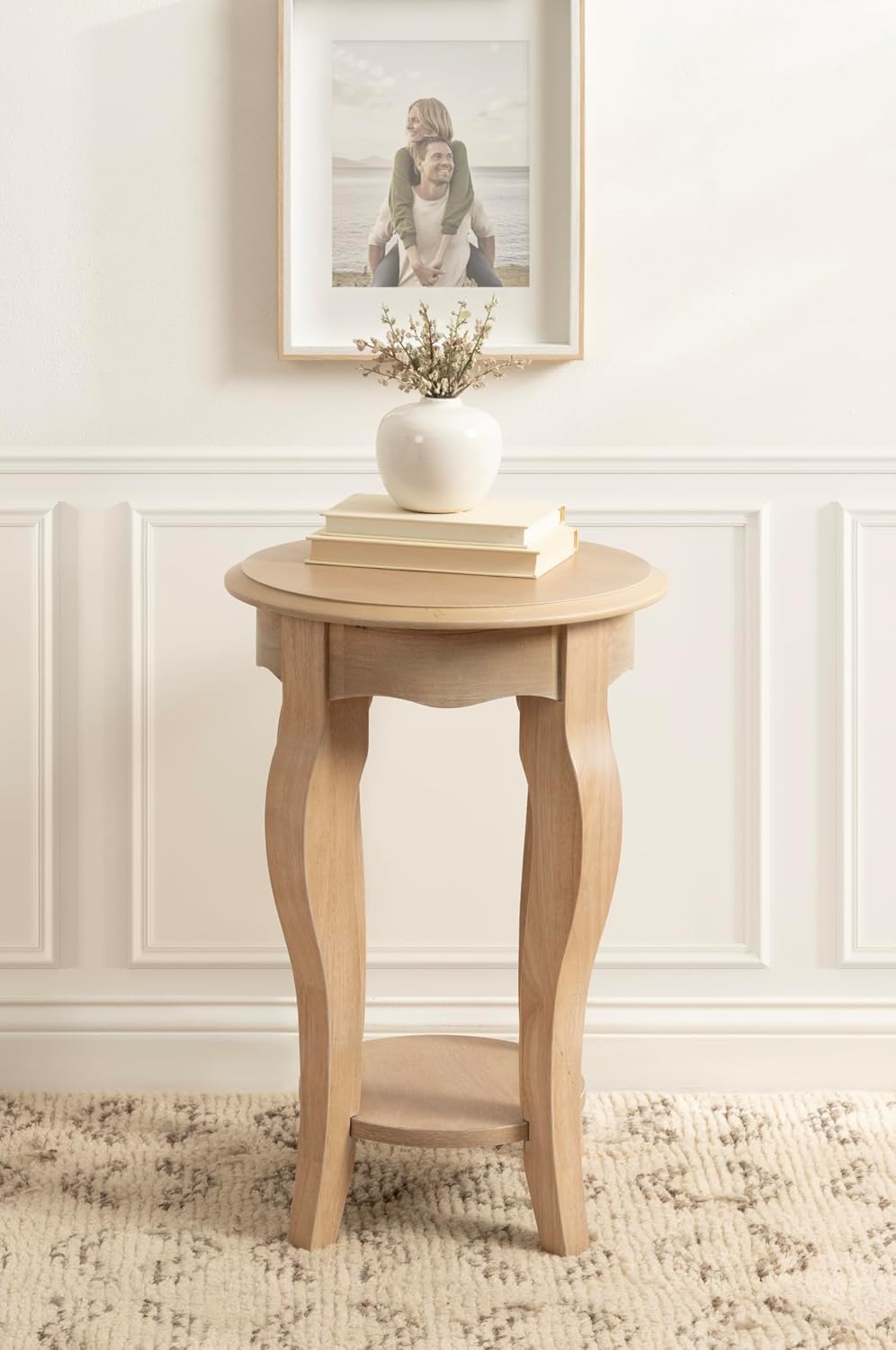Kate and Laurel Sutherlin Vintage Tiered Round Side Table, 16 x 16 x 25, Ligh...