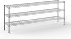 14" Deep x 72" Wide x 27" Height Wire Shelving Kit | 3-Tier | NSF Commercial Storage Rack Unit