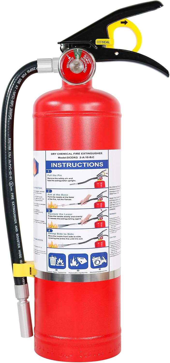 5 lb ABC Dry Chemical Fire Extinguisher with Wall Mount, 2A:10B:C Rated