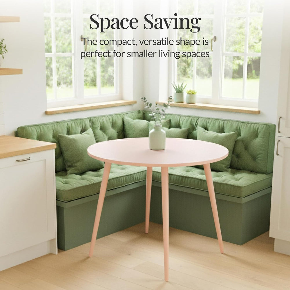 Best Choice Products Round 35.5in Dining Table for 4 w/Sturdy Wood Finish Ste...