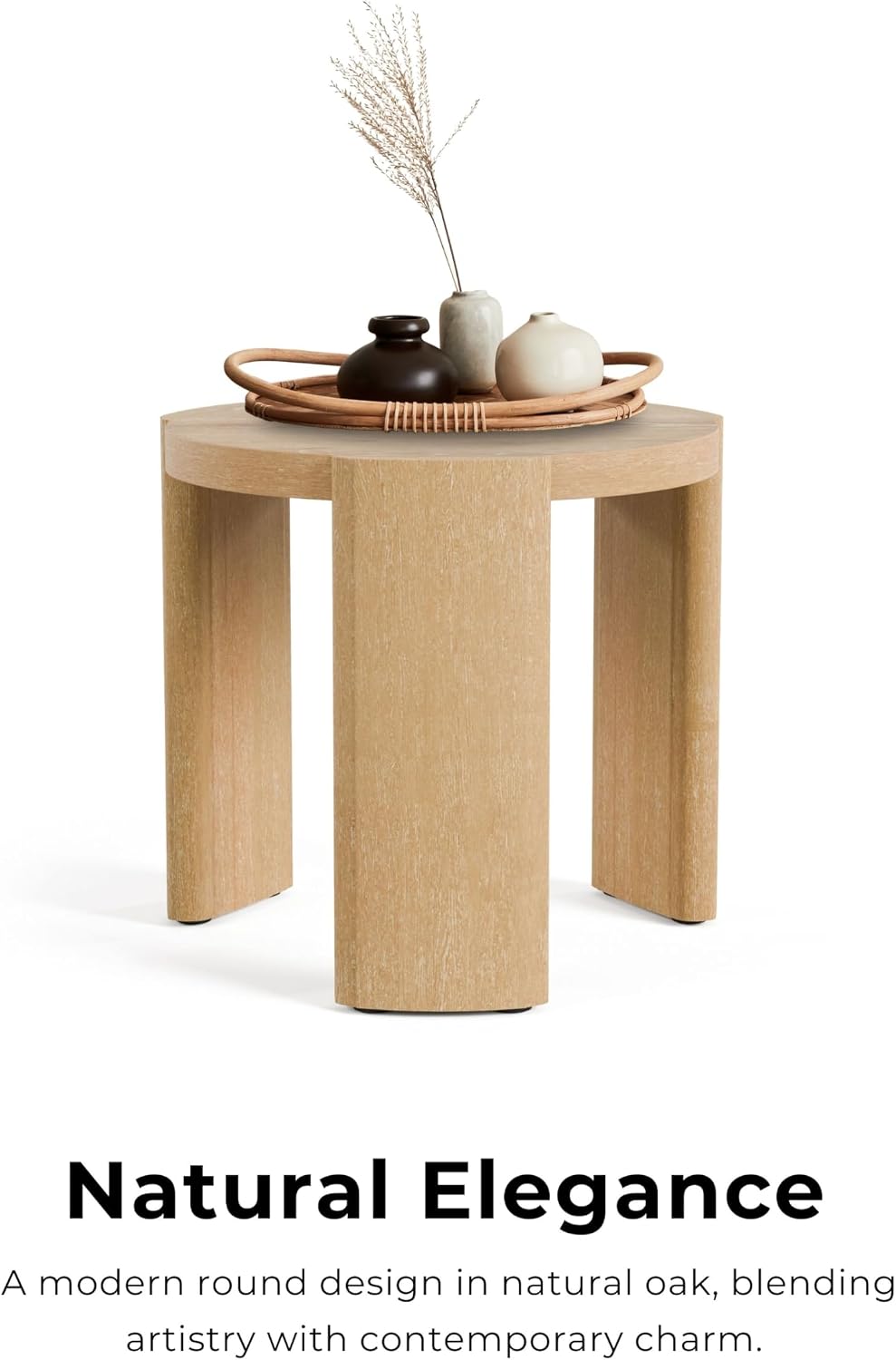 Furniture of America Carys Modern Solid Wood 2-Piece Coffee Table and End Tab...
