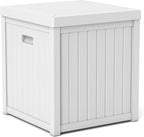 ZYJOYY 51 Gallon Resin Deck Box, Outdoor Storage Box Waterproof for Patio, Garden, Pool, and Deck, Storage Solution for Cushions, Tools, Delivery Packages, White