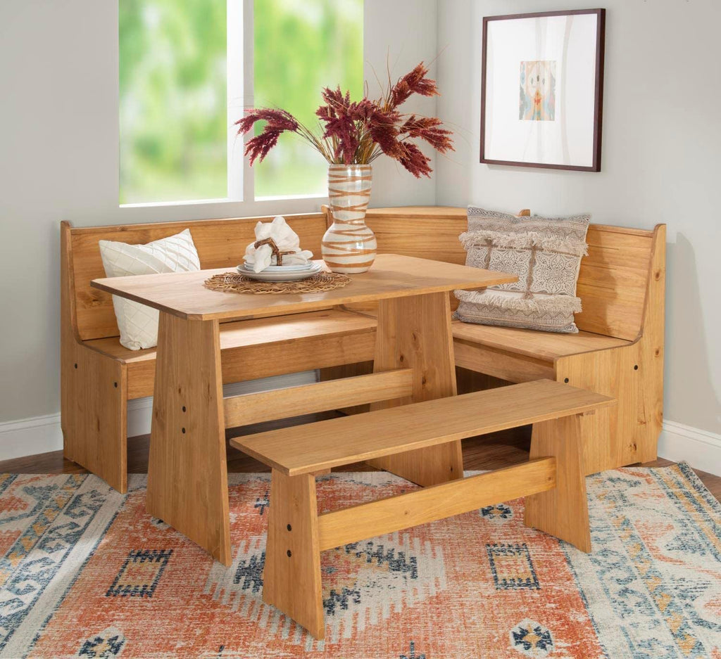 Linon Waldron Corner Nook Set NAT Kit