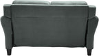 Lifestyle Solutions Harrington Loveseat, Dark Grey