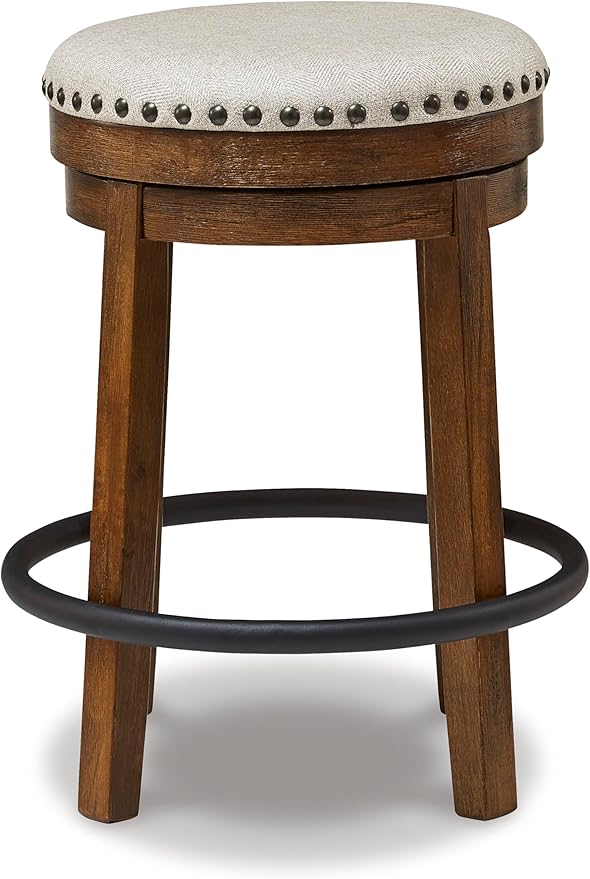 Signature Design by Ashley Valebeck 24" Counter Height Upholstered Swive...