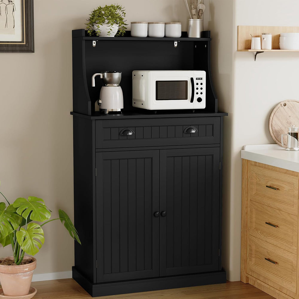 ARTPOWER 54" Kitchen Microwave Cabinet/Stand with Storage and Drawers, P...