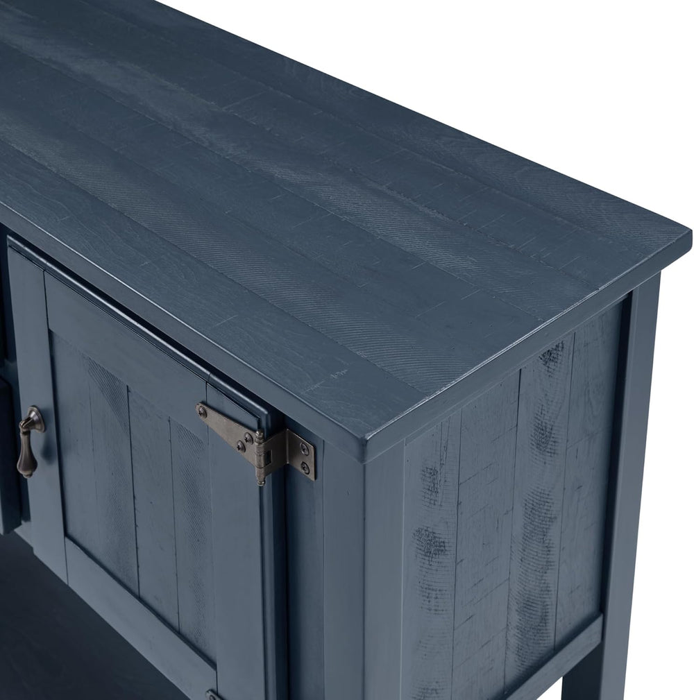 LKTART Farmhouse Sideboard Buffet Cabinet,Solid Wood Sideboard with Storage D...