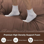 Japanese Floor Mattress, 6" Japanese Futon Mattress, Foldable & Portable Shiki Futon (shikibuton), Roll Up Thicken Sleeping Mattress Tatami Mat Sleeping Pad for Camping (Brown, 54 x 80)