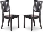 East West Furniture LGDU5-BLK-W 5 Piece Dining Set Includes a Rectangle Dining Table with Butterfly Leaf and 4 Kitchen Chairs, 42x84 Inch, Black