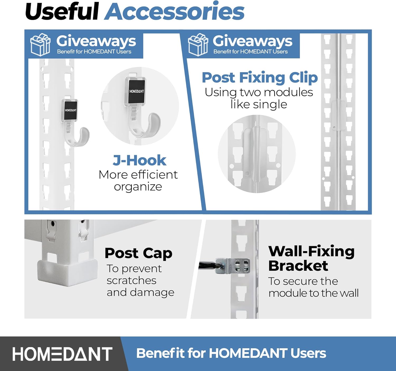 HOMEDANT 5 Tier Laminated White Boltless Metal Shelving Unit Adjustable Garage Storage Utility Rack Heavy Duty Shelves Organization Shelf Warehouse Pantry 28" W x 12.3" D x 59.5" H 10Pack