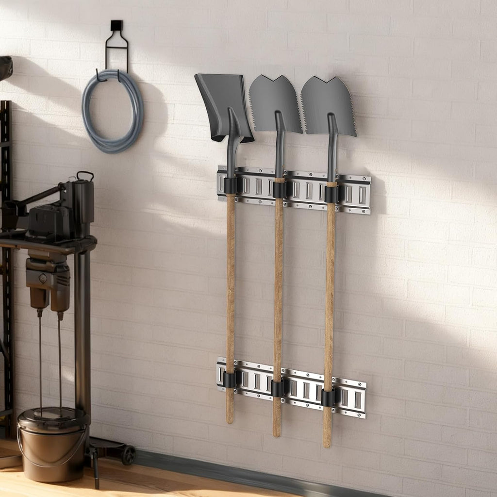 woiron 6 Pack E-Track Tool Holders,E Track Tool Hangers to Keep Rakes,Shovels, Broom,E Track Shovel Holder,E Track Accessories for Enclosed Trailer