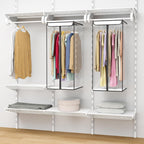 Univivi Hanging Garment Storage Bag, Clothes Bags 40 In, Clear, 2 PCS | Large Capacity, High Load-Bearing Capacity, Sturdy Metal Hanger, Easy Assembly, Premium Cloth Bag for Suits, Coats, Dresses
