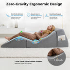 Yoga Chaise Lounge Chair Indoor, 3-in-1 Convertible Boneless Couch Bed | Corduroy Floor Sofa with Memory Foam, Zero Gravity Curved Design, No Assembly Required, for Bedroom, Living Room, Reading