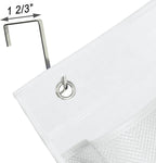 2 Packs Narrow Over the Door/Wall Shoe Organizer Cruise, Small Hanging Shoe Rack for Closet with Clear Mesh Pocket for Bathroom, RV, Pantry, Camping (White)