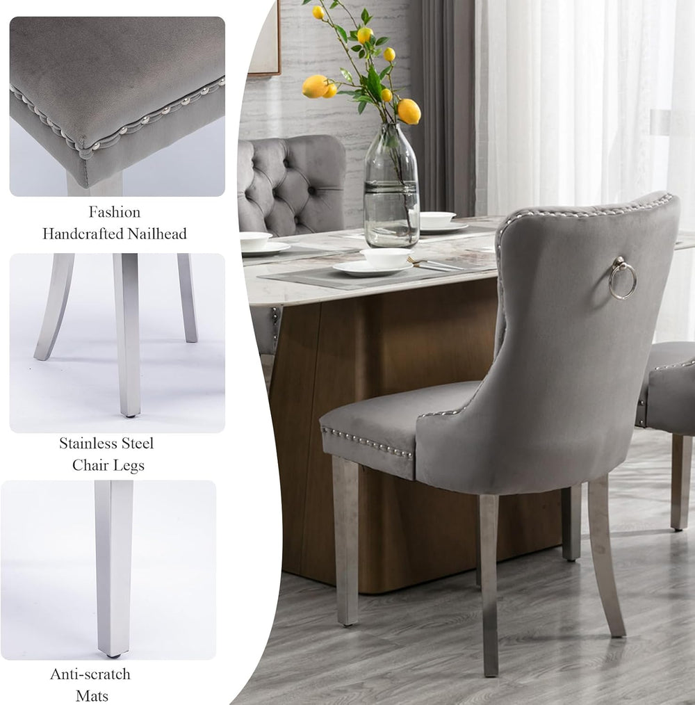 HomVent Extendable Dining Room Table Set for 6, Dining Table Set with Chairs,...