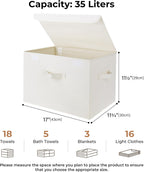 GRANNY SAYS Storage Boxes with Lids, Large Storage Bins with Lids, Decorative Box, Shelves Baskets, Clothes Storage and Organization, 2-Pack