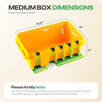 SockitBox – The Original Weatherproof Connection Box – Indoor & Outdoor Electrical Power Cord Enclosure for Timers, Extension Cables, Transformers, Power Strips, Lights, Tools & More – Medium – Orange