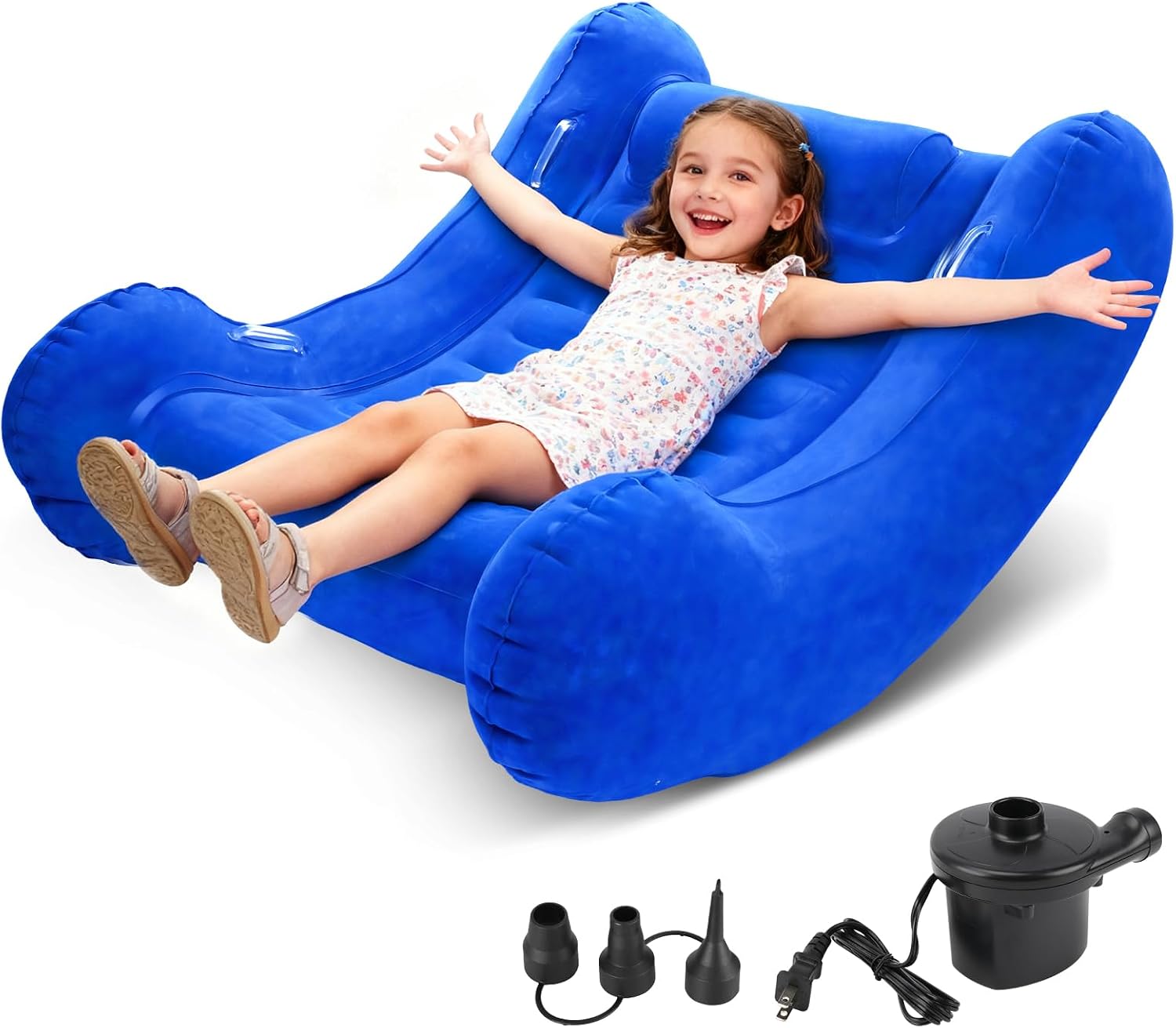 lnflatable Couch Rocking Chair for Kids, 42” x 42” x 38” AIR Cloud Rocker - Sensory Chair for Autistic ADHD Child - Autism Sensory Products Training Body Coordination