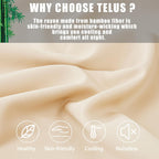 Pillow Cases Standard Size 2 Pack, Bamboo Rayon Cooling Pillowcases with Envelope Closure, Cool Breathable Pillow Case for Hot Sleepers & Night Sweats, 20x26 inches, Khaki