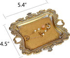 Ring Holder Jewelry Dish, Gold Trinket Tray for Rings,Wedding Gift for Women
