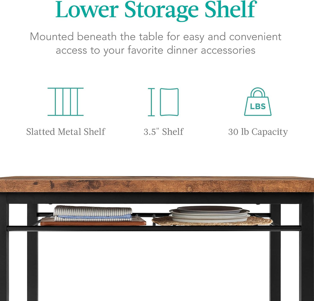 Best Choice Products 5-Piece Modern Dining Set W/Steel Frame, Space Saving Re...