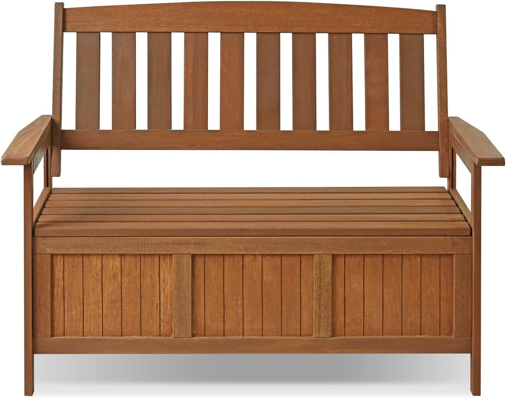 Furinno TIOMAN Outdoor Storage, Kent Storage Bench with Teak Wood, for Patio,...