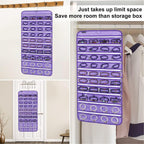 Dualsided Hanging Jewelry Organizer with 40 Zippered Pockets and 20 Hook Loops Necklace Holder Jewelries Organizer for Earrings Bracelets Rings with 360 Degree Rotating Hanger (40 Zippered