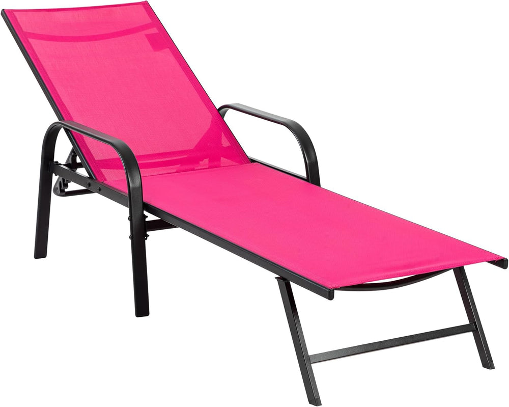 NEWBULIG Outdoor Lounge Chair for Pool,with 5-Position Recliner, 350 lbs Heav...
