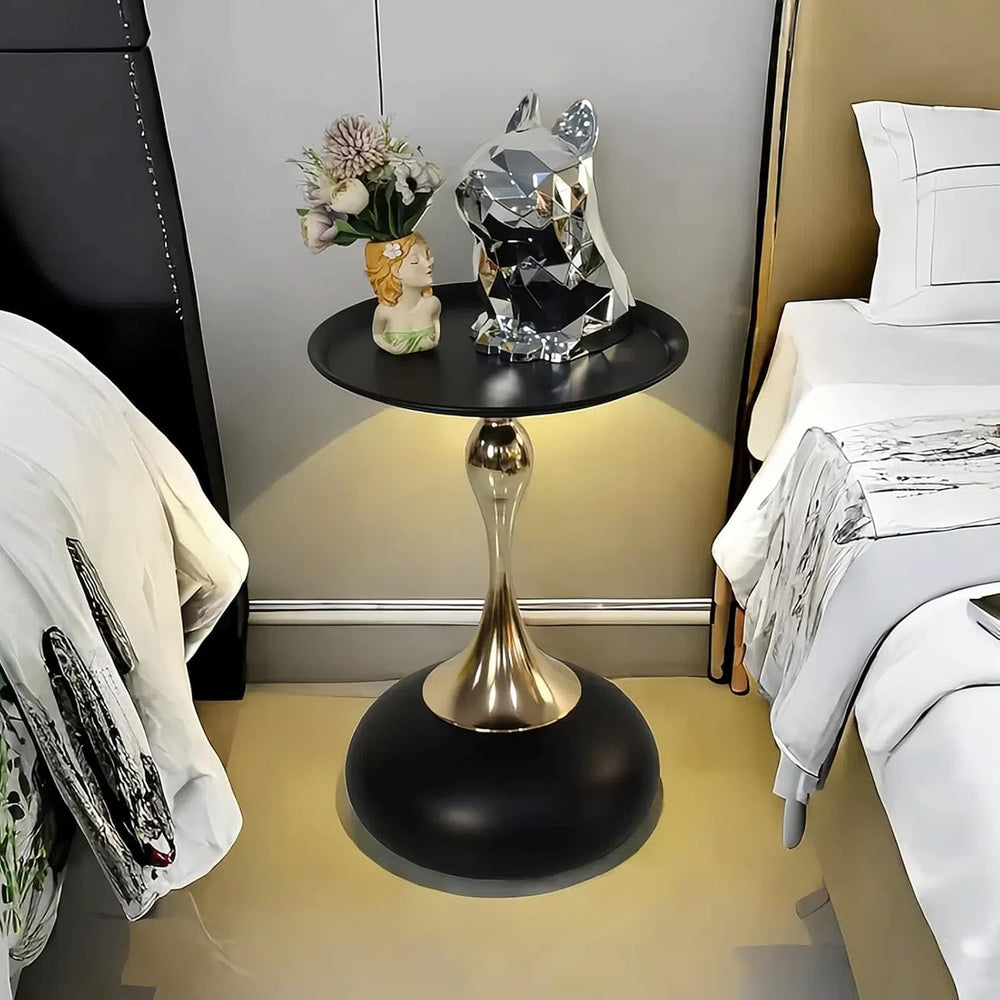 Modern Side Table with Weighted Base, Scratch-Resistant & Nano-Coated Fin...