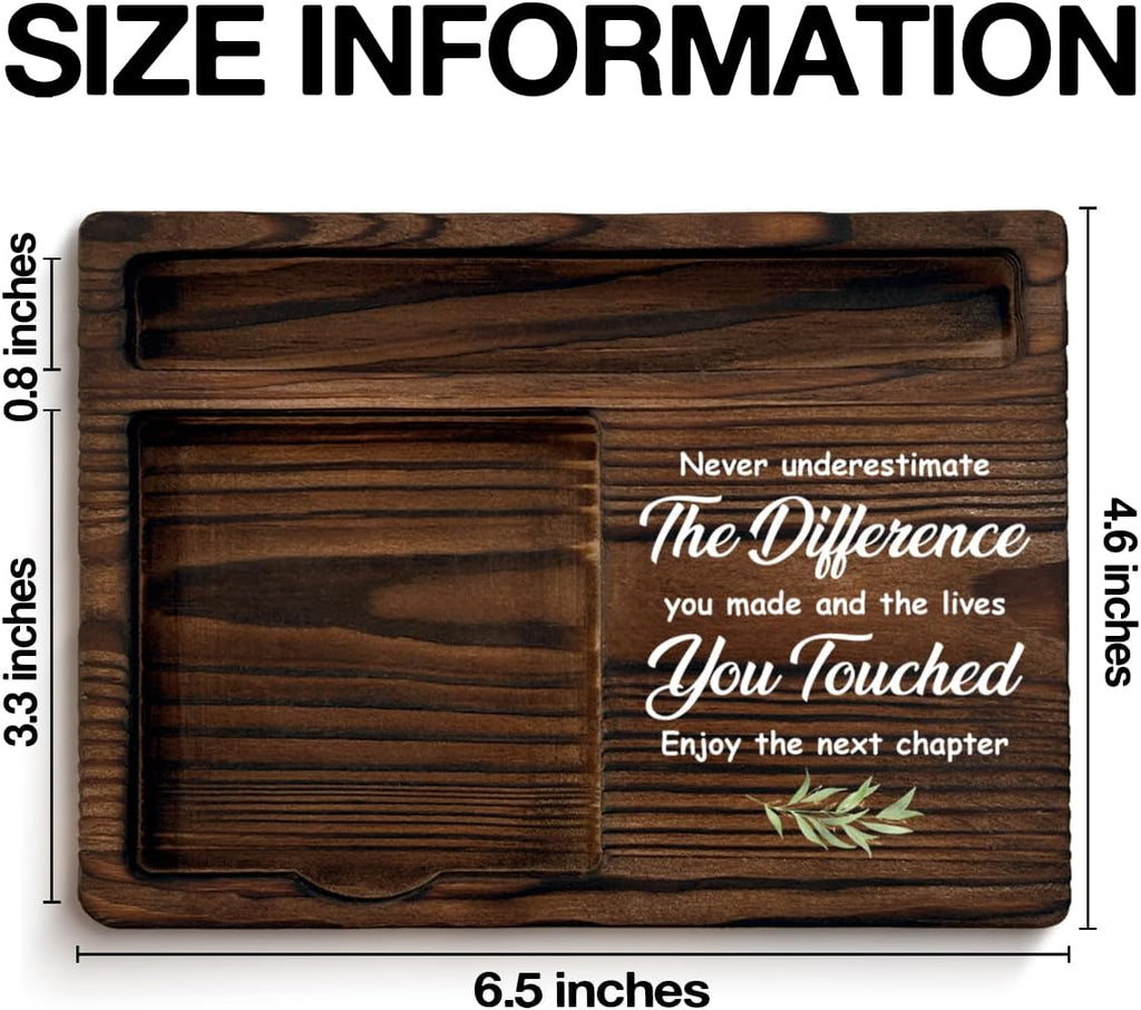 Coworker Gifts for Women Men Retirement New Job Going Away Leaving Gifts for Coworker Boss Leader Friends, Never Underestimate the Difference You Made Sticky Note Holder