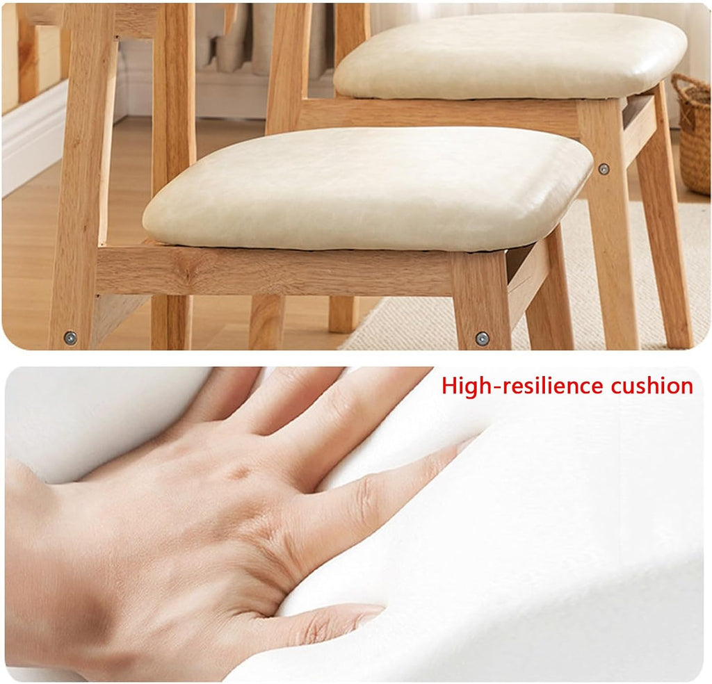 Waiting Room Chair, Dining Room Chairs, Household Stools, Comfortable Upholstered, Wood Legs, for Lobby, Training, Meeting, Home Office(Light Grey)