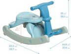 ECR4Kids Sit-N-Rock Plastic Toddler Chair and Rocking Horse, Flexible Seating, Seafoam