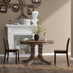 COSTWAY Wooden Dining Chairs Set of 4, Mid-Century Modern Armless Kitchen Side Chairs with Curved Backrest and Rubber Wood Legs for Home Dining Room, Kitchen, Restaurant (Brown)