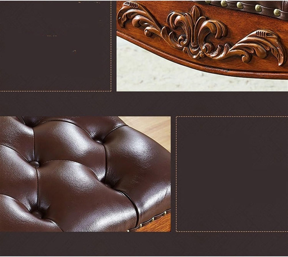 Modern 1.2m/1.5m Vintage European Bedside Stool Bedroom Carved Bench Wooden S...