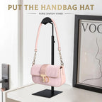 Purse Display Stand Adjustable Height Black Purse Rack for Handbags Necklaces Scarves Hats & Headphones 14" - 24" Purse Hanger Shelf for Retail Display