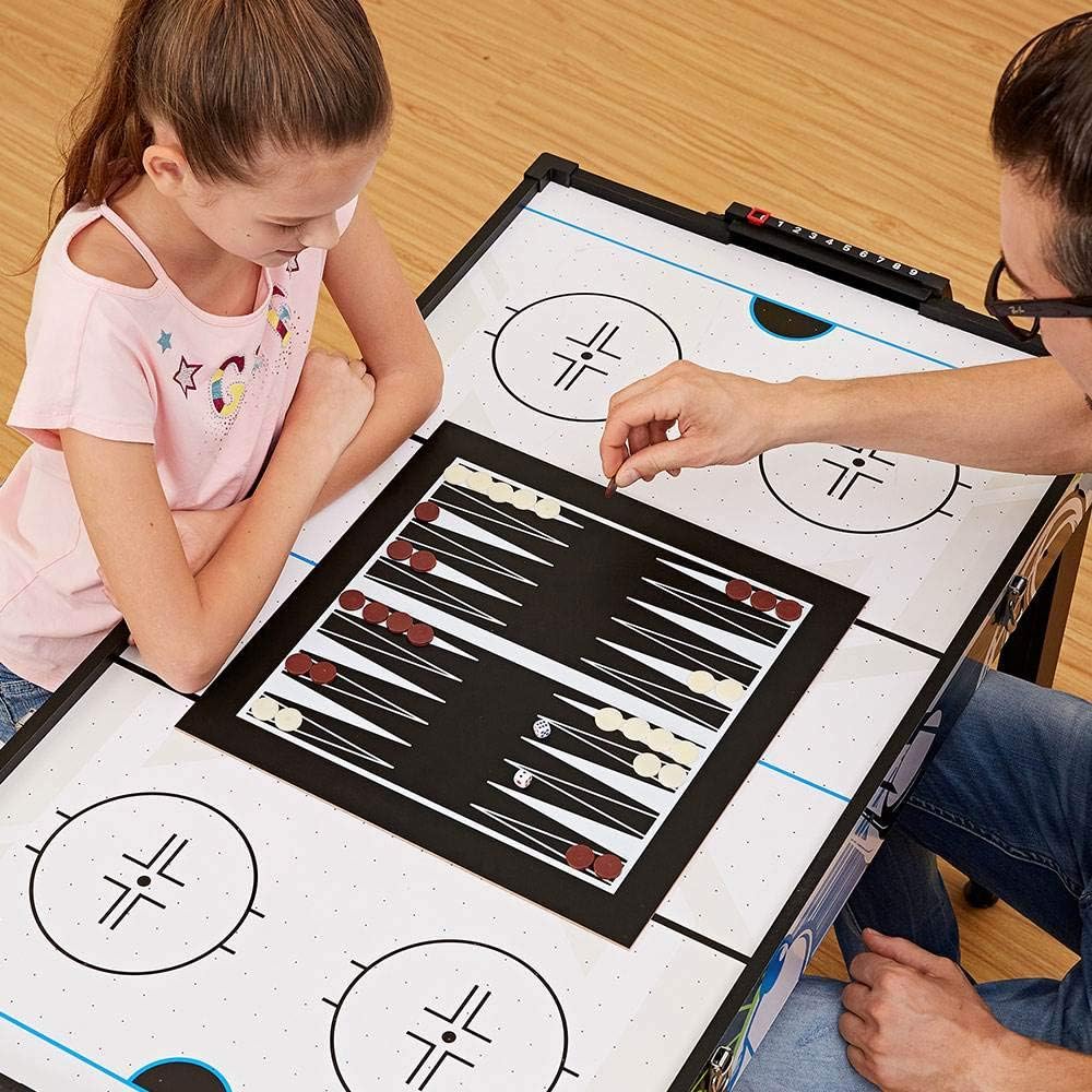 MD Sports 12-in-1 Multi-Game Combo Table with Air Hockey & Foosball, 48-in