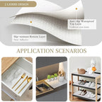 Beautysaid Shelf and Drawer Liner for Kitchen Cabinet, Non Adhesive Non Slip Shelf Paper Waterproof Washable Thickened for Dresser Pantry Shelve Bathroom Protector Liner(White,12 in x 30 FT)